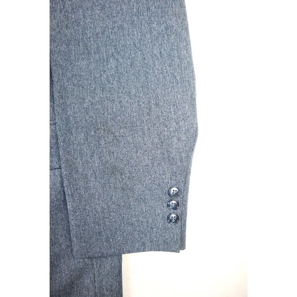 THE COMFORT SUIT - VINTAGE MEN'S BLUE SPORT COAT BLAZER JACKET - SIZE 42R - Picture 5 of 11